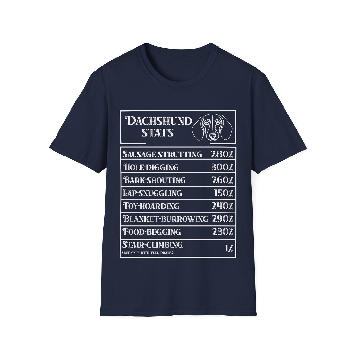 Dachshund Stats T-Shirt