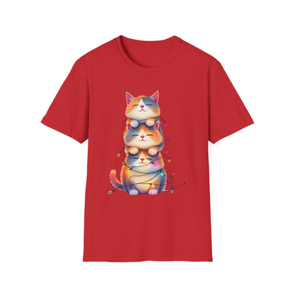 Playful Cats Stacked Vertically T-Shirt