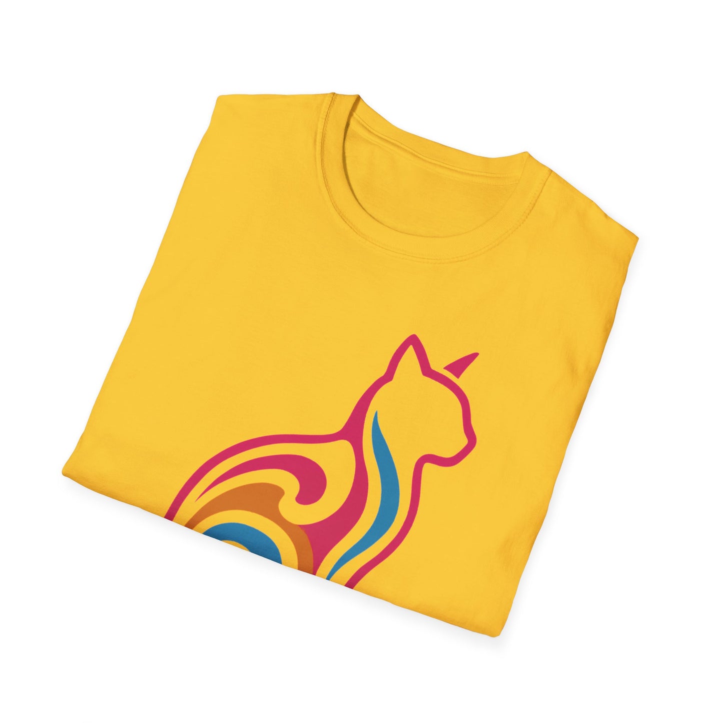 Psychedelic Cat Silhouette T-Shirt