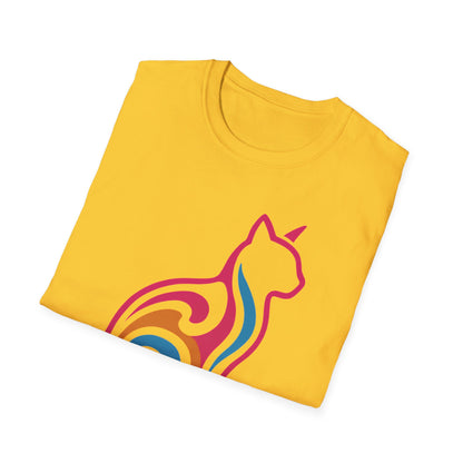 Psychedelic Cat Silhouette T-Shirt
