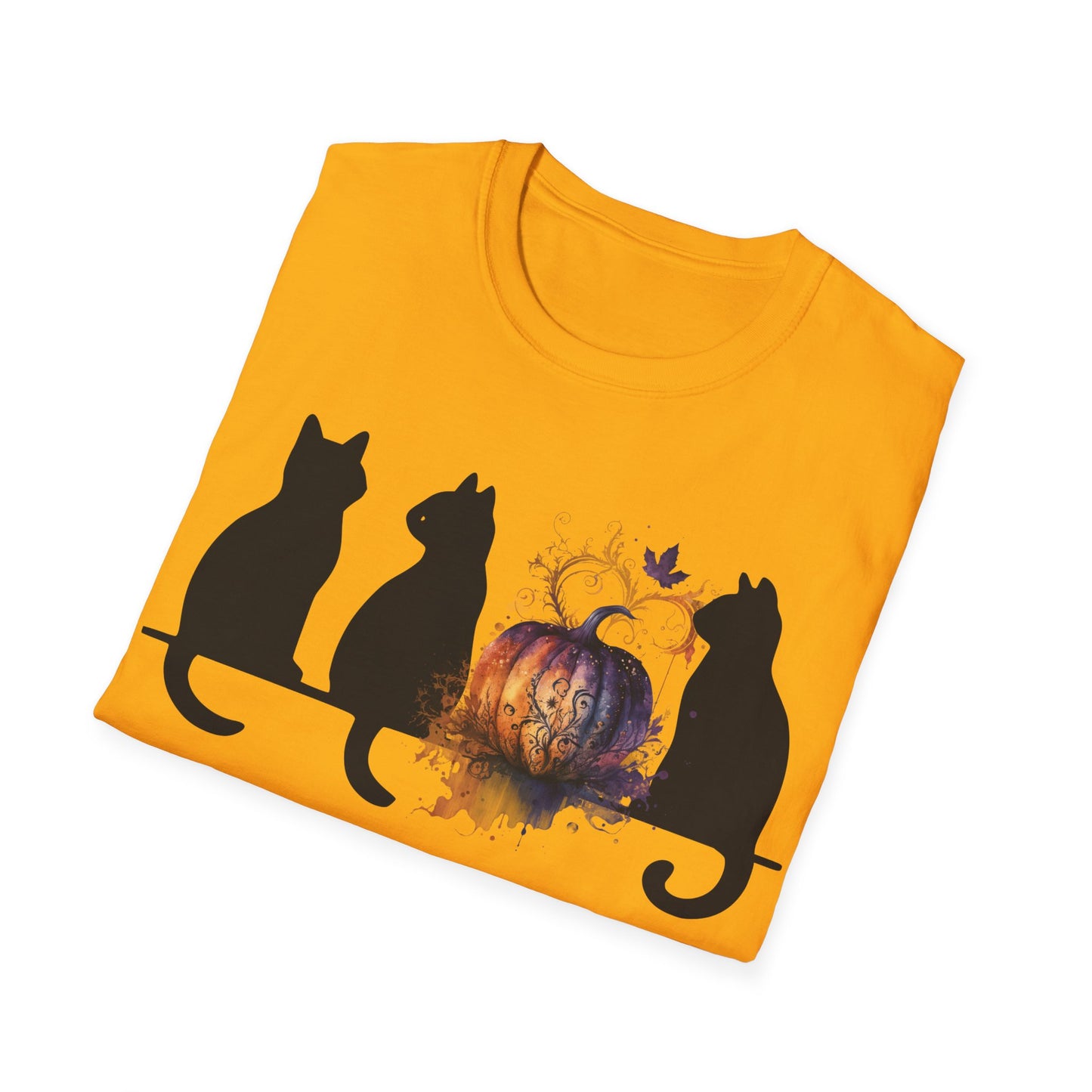 Black Cats And Pumpkin T-Shirt