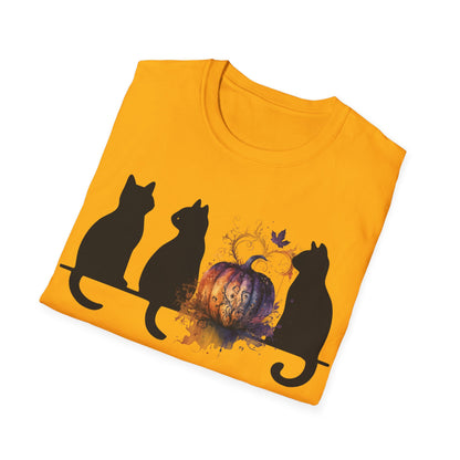 Black Cats And Pumpkin T-Shirt