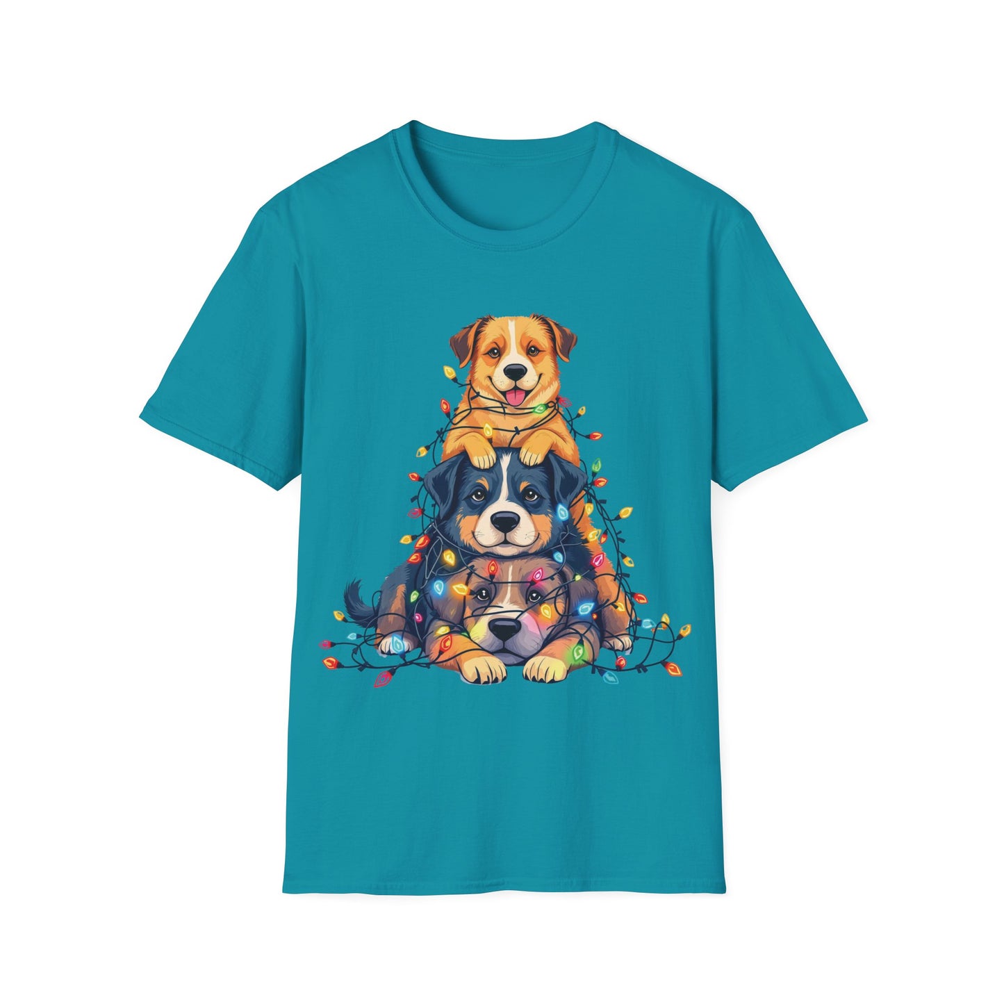 Playful Dogs Stacked Vertically T-Shirt