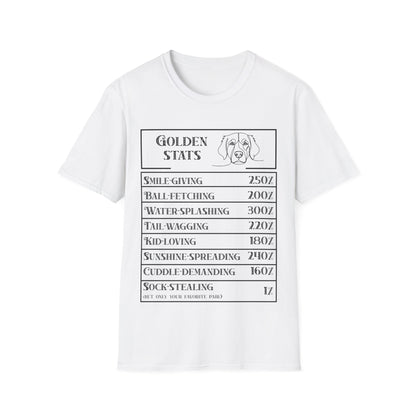 Golden Ritriever Stats T-Shirt