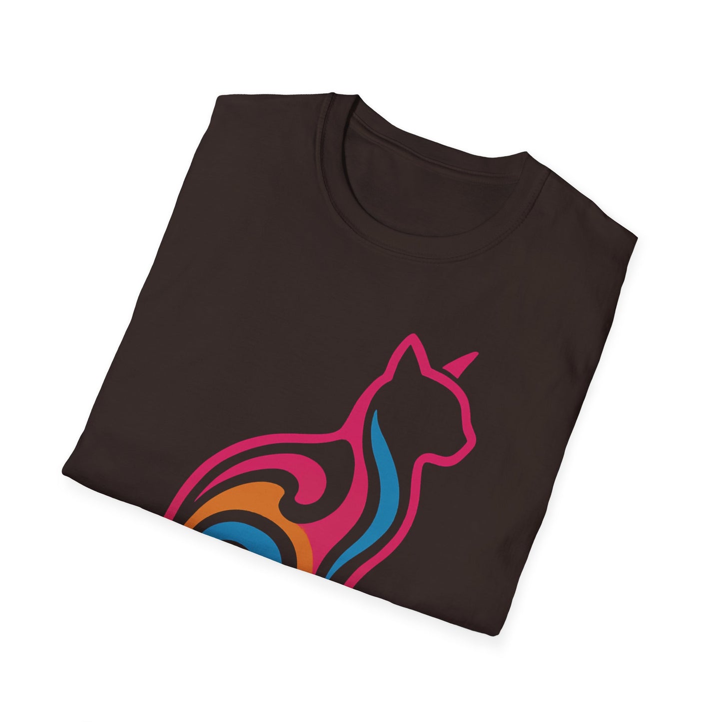 Psychedelic Cat Silhouette T-Shirt