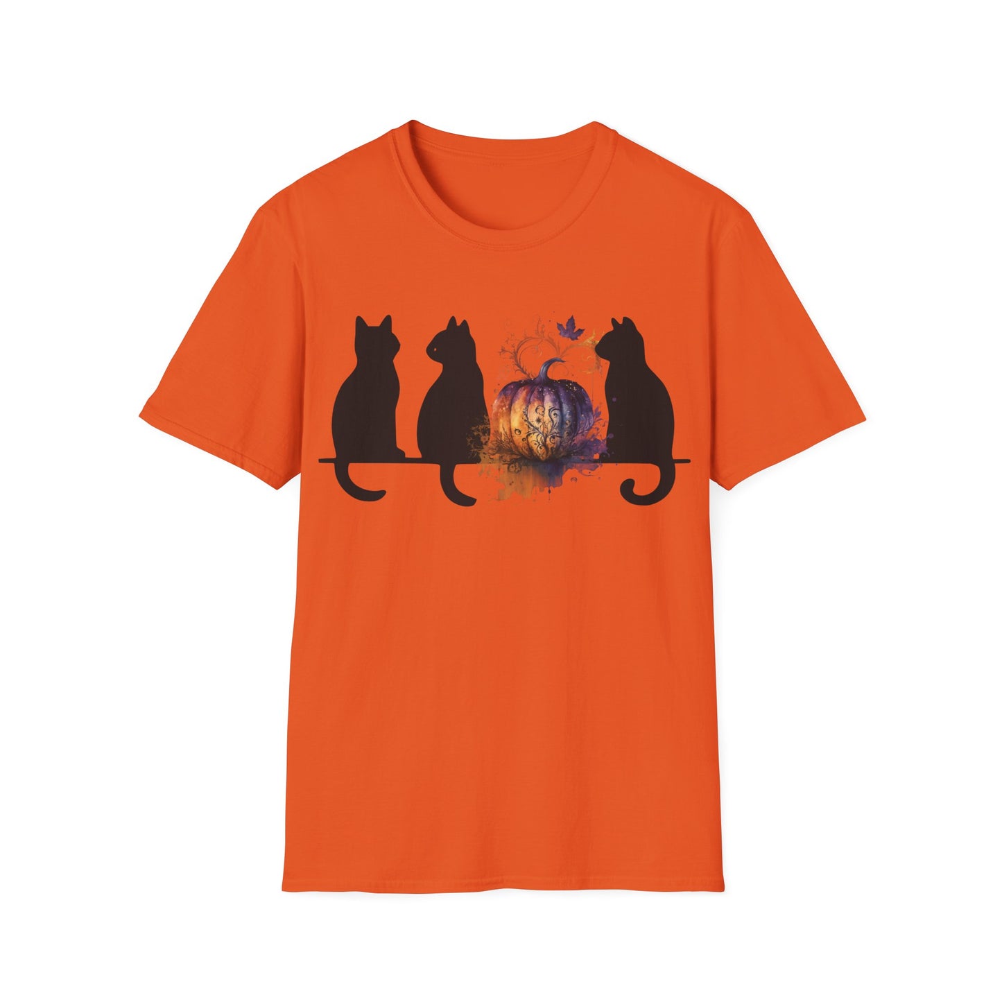 Black Cats And Pumpkin T-Shirt