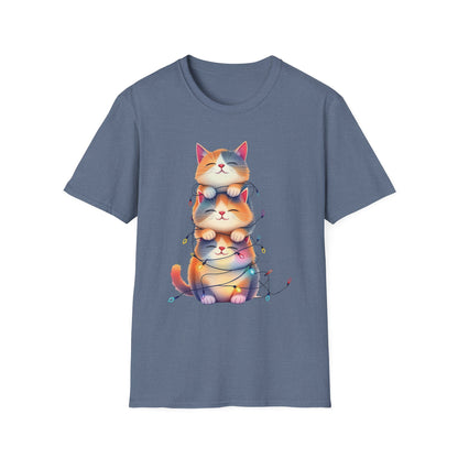 Playful Cats Stacked Vertically T-Shirt
