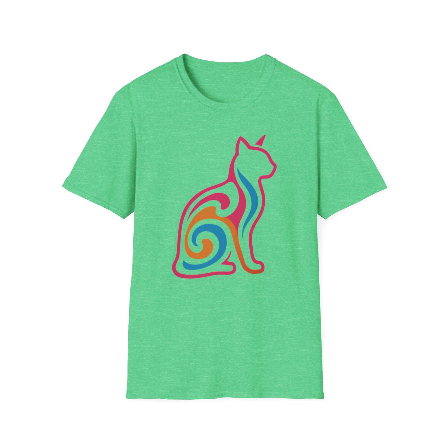 Psychedelic Cat Silhouette T-Shirt