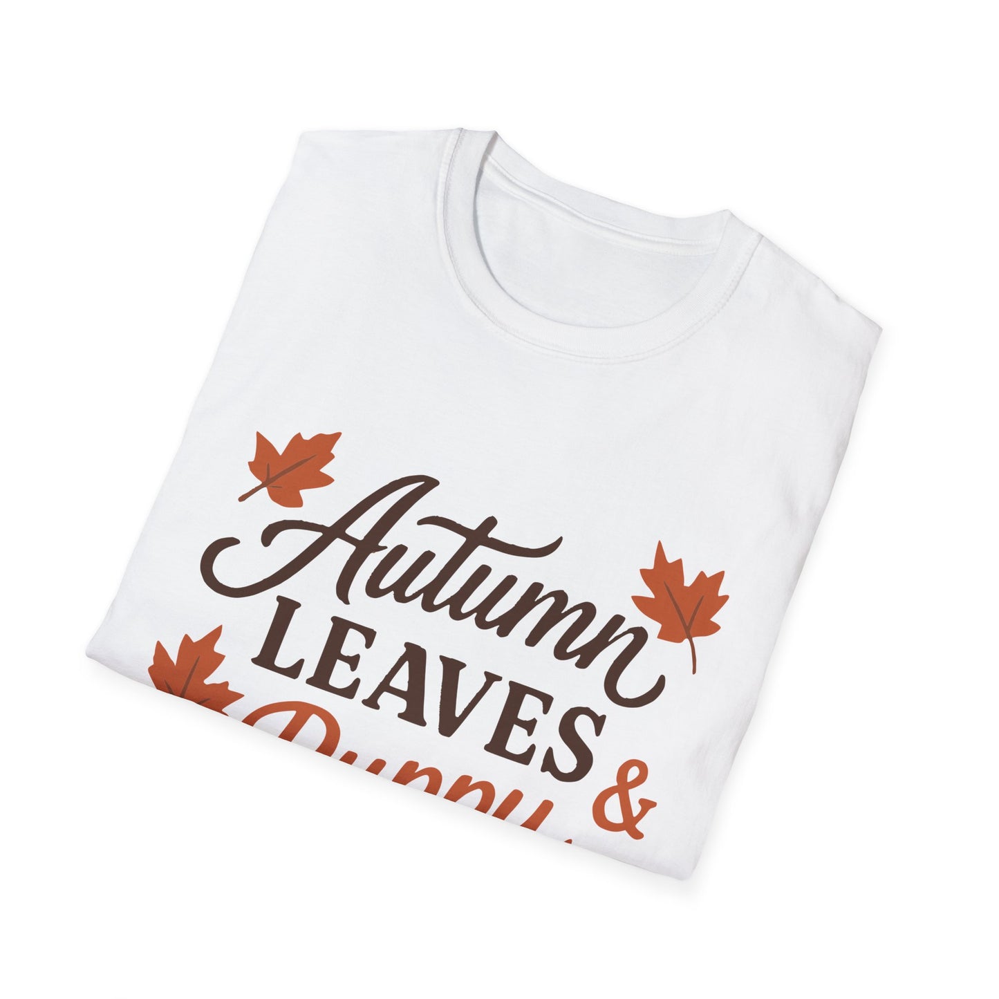 Autumn Leaves And Puppy Snuggles T-Shirt