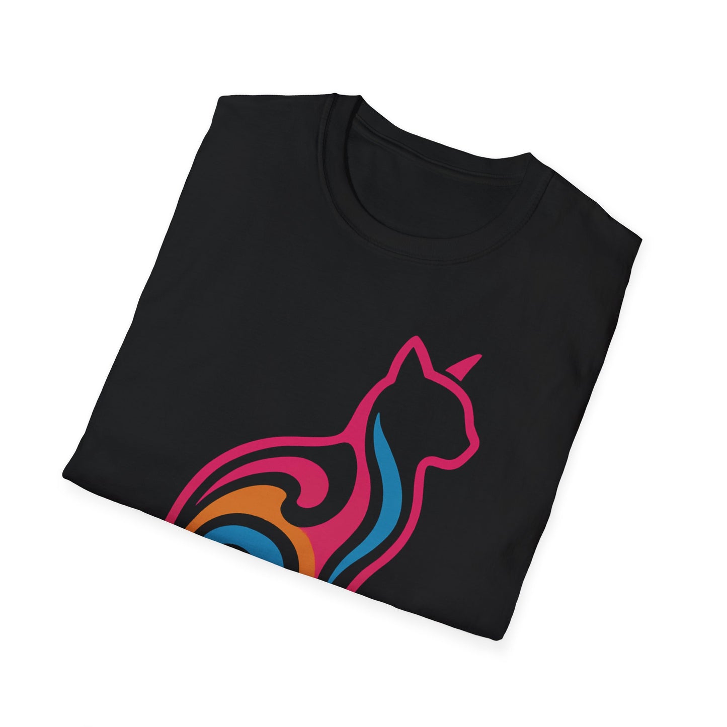 Psychedelic Cat Silhouette T-Shirt