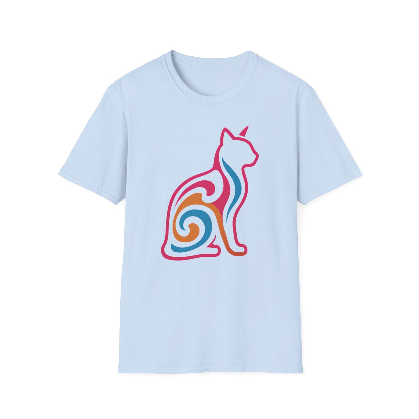 Psychedelic Cat Silhouette T-Shirt