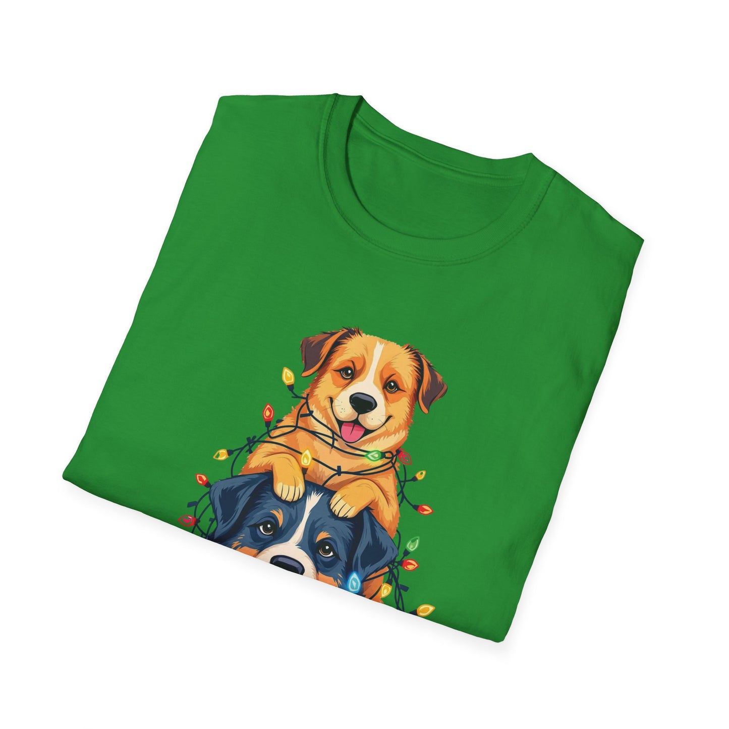 Playful Dogs Stacked Vertically T-Shirt