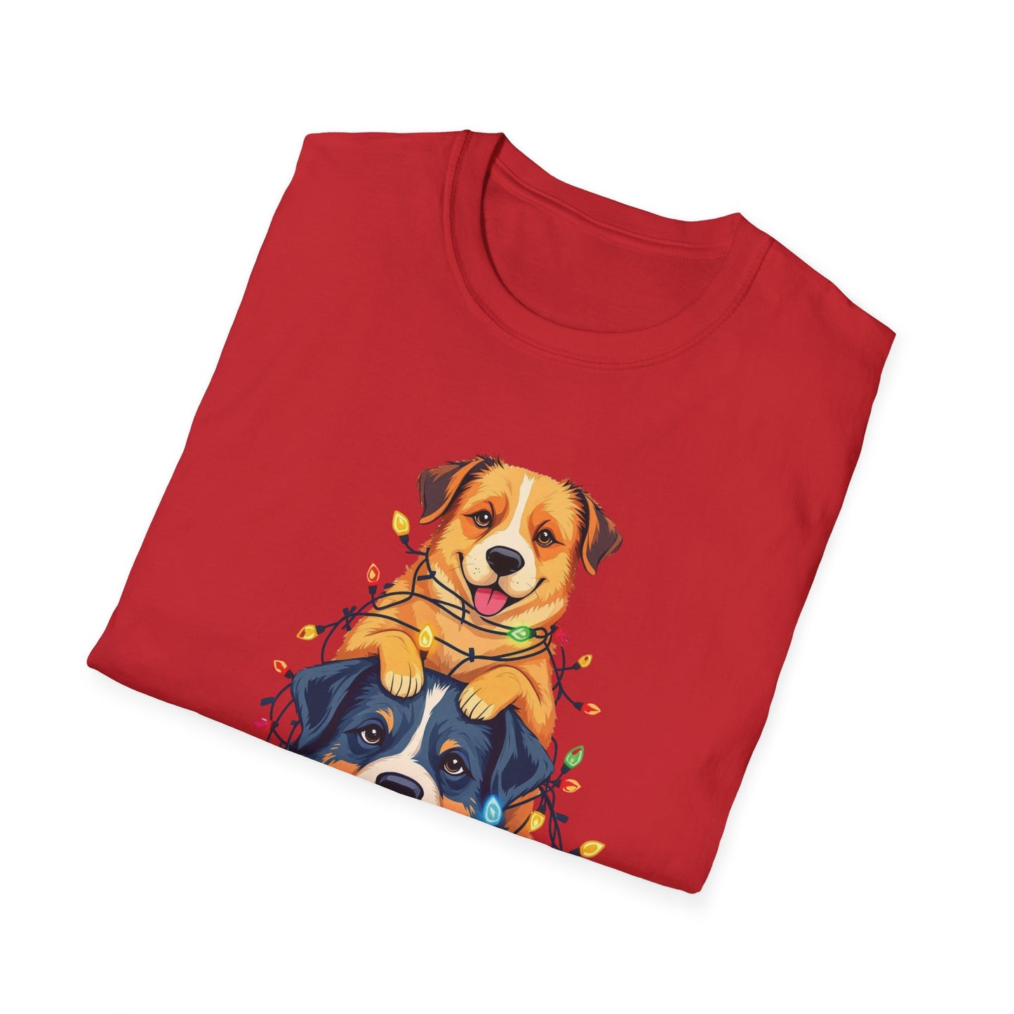 Playful Dogs Stacked Vertically T-Shirt