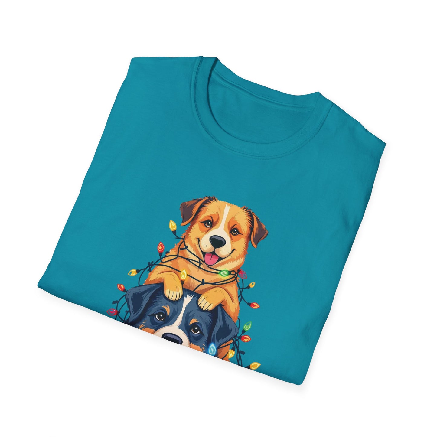 Playful Dogs Stacked Vertically T-Shirt