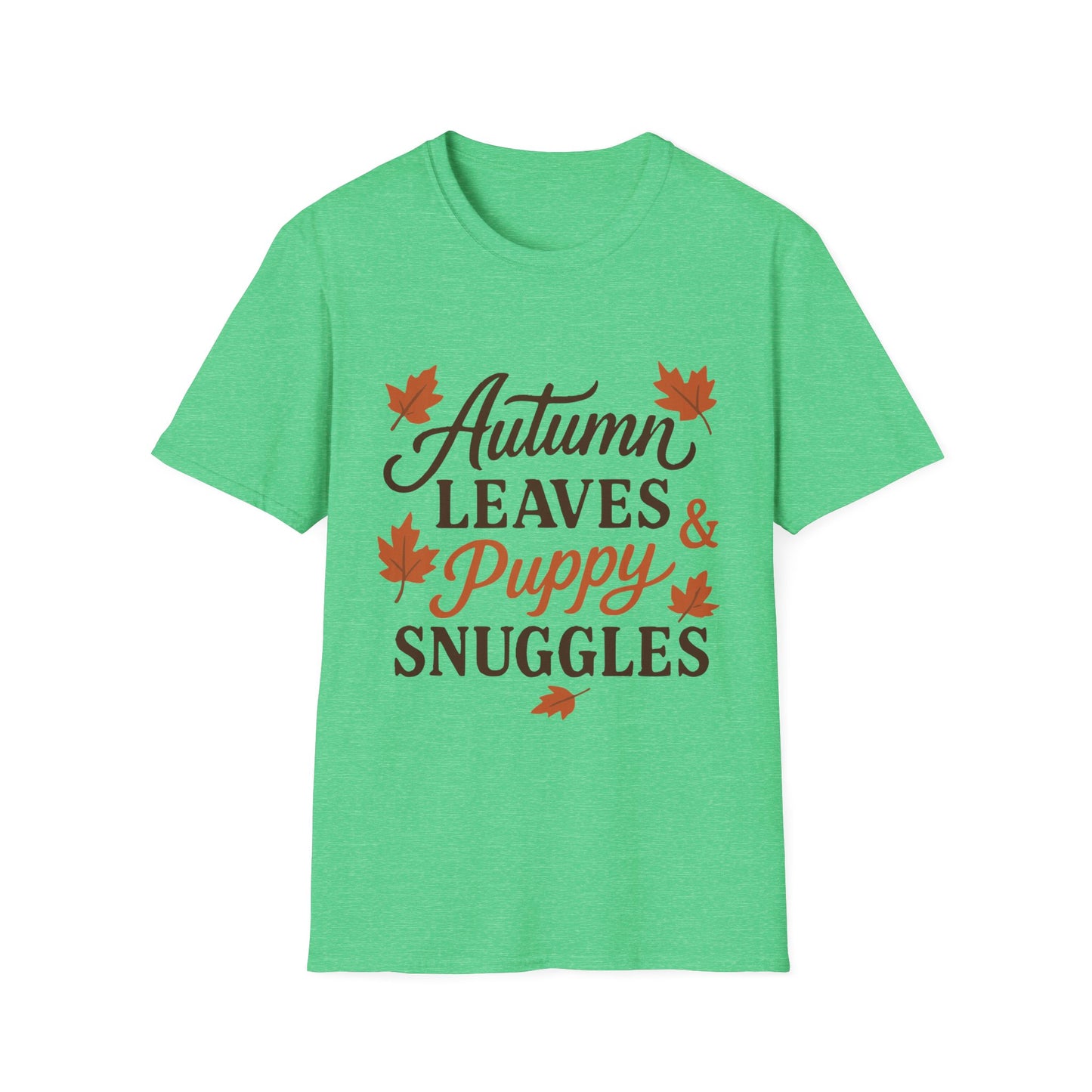 Autumn Leaves And Puppy Snuggles T-Shirt
