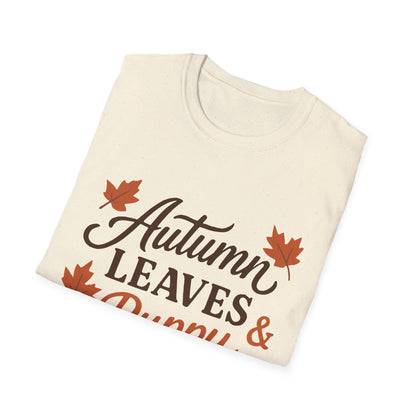 Autumn Leaves And Puppy Snuggles T-Shirt