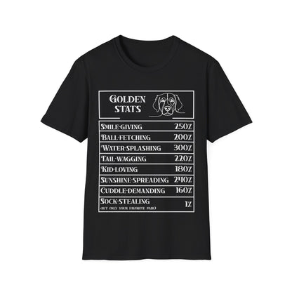 Golden Ritriever Stats T-Shirt