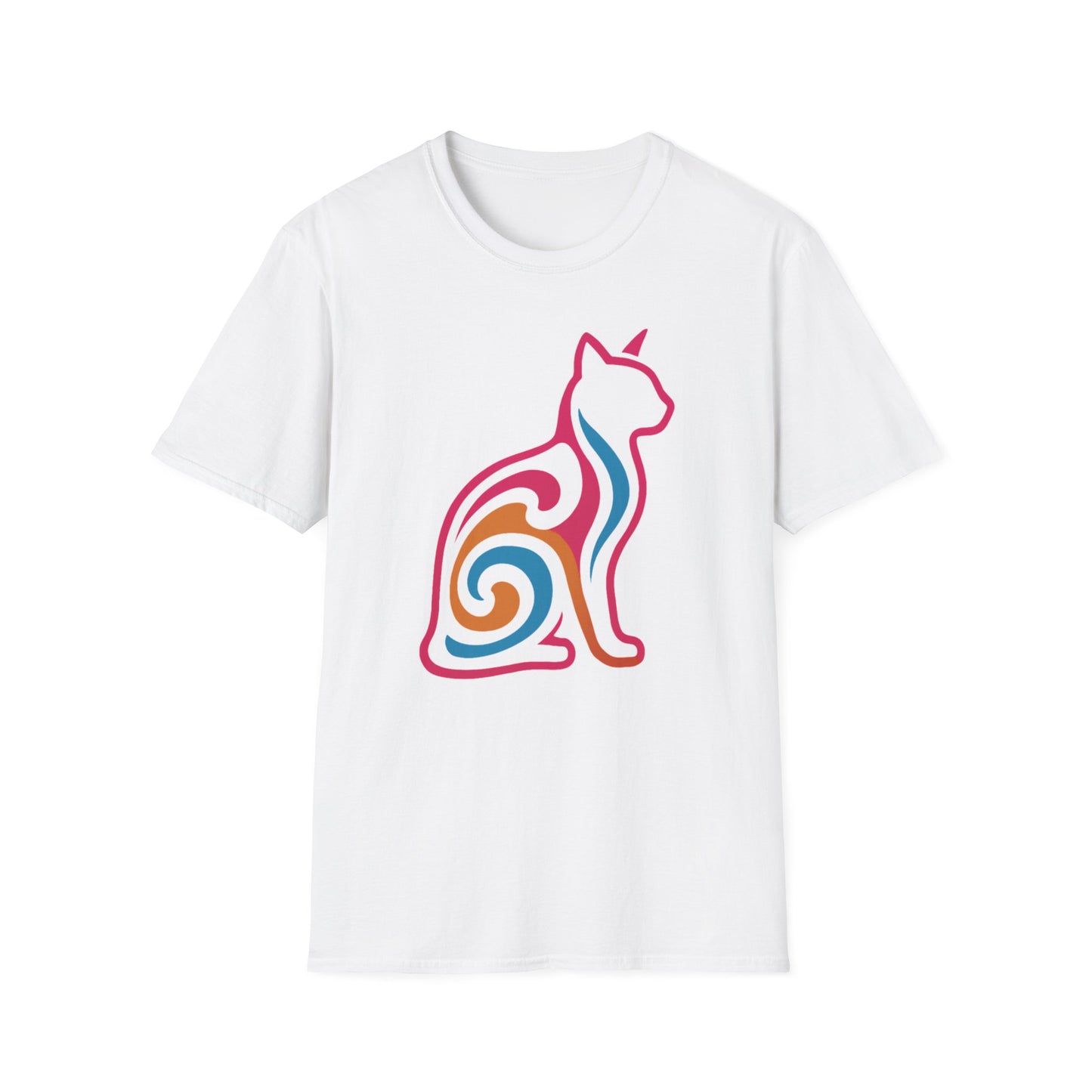 Psychedelic Cat Silhouette T-Shirt