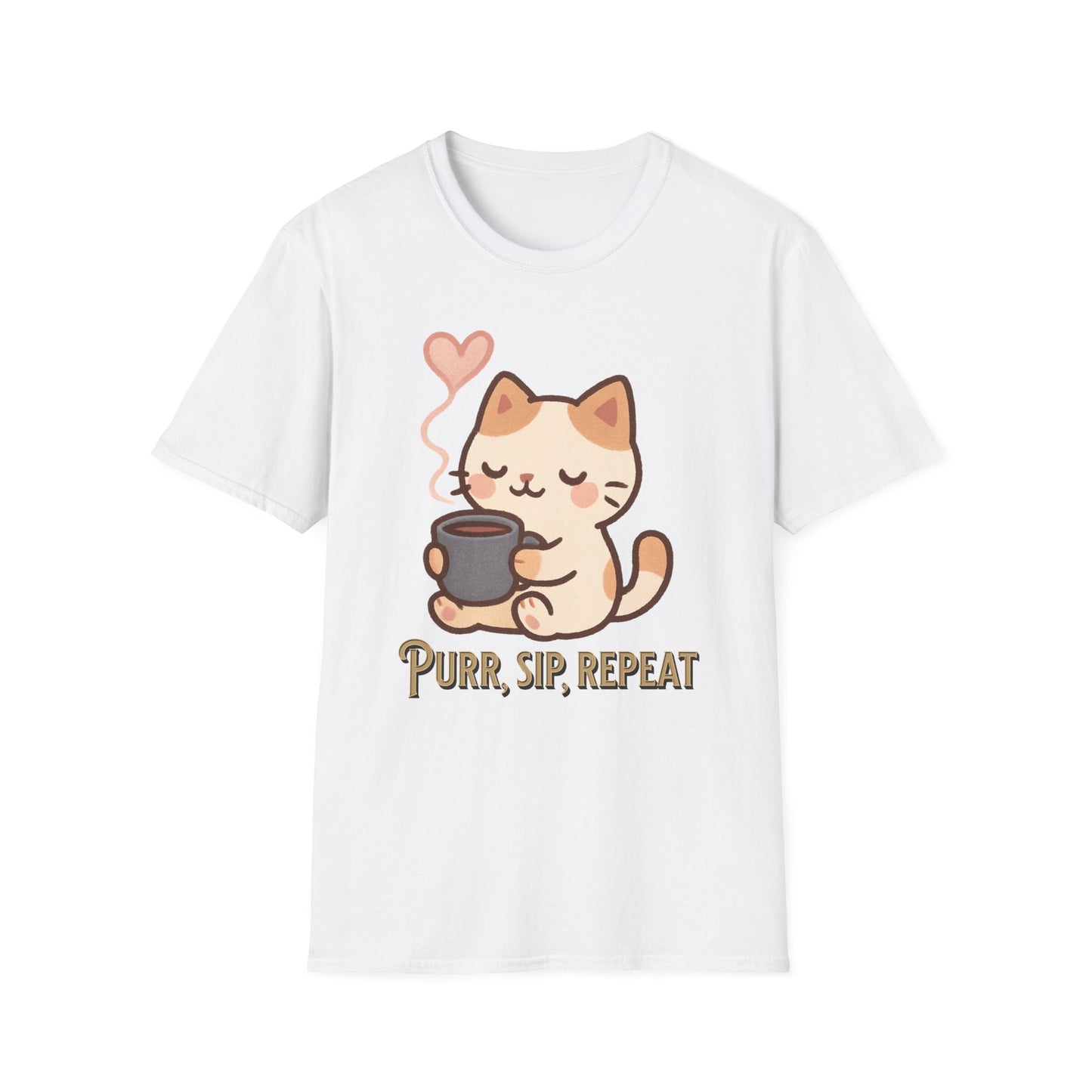 Cozy Cat, Coffee Hug Kawai T-Shirt