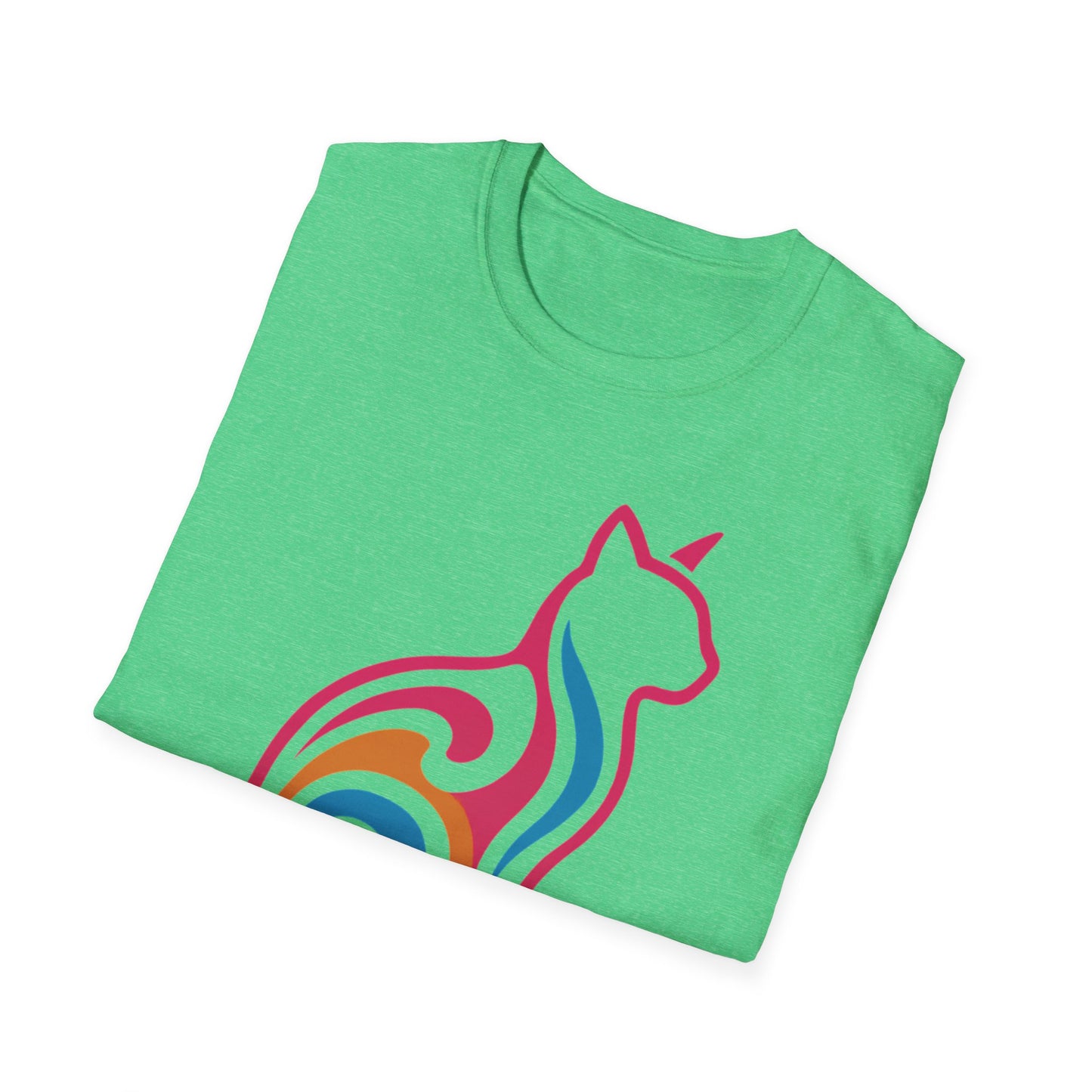 Psychedelic Cat Silhouette T-Shirt