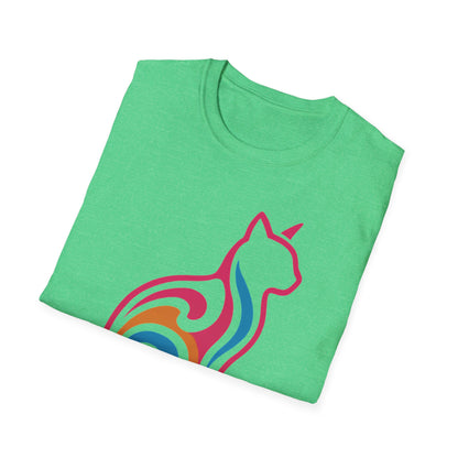 Psychedelic Cat Silhouette T-Shirt