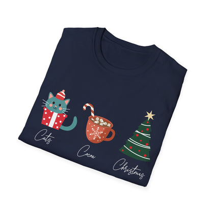 Cats, Cocoa, Christmas T-Shirt