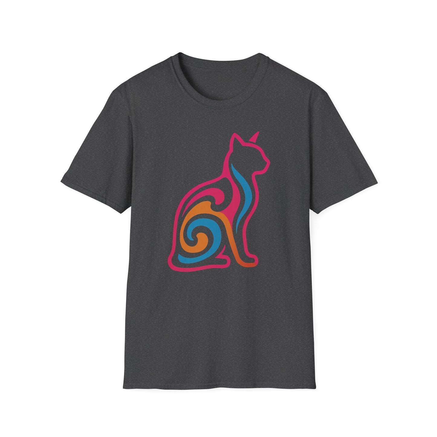 Psychedelic Cat Silhouette T-Shirt