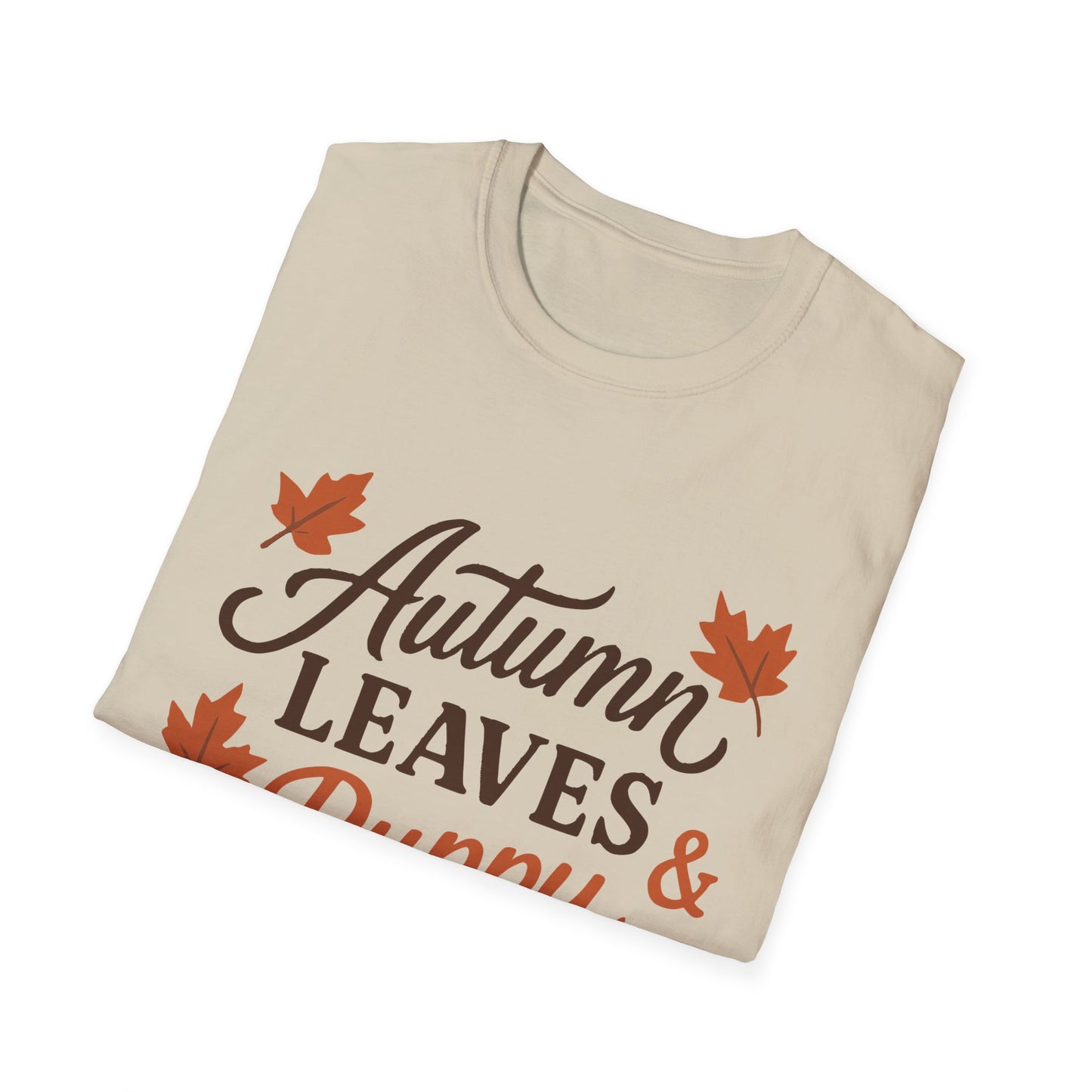 Autumn Leaves And Puppy Snuggles T-Shirt