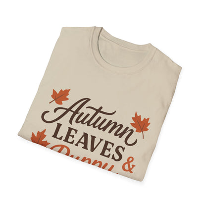 Autumn Leaves And Puppy Snuggles T-Shirt