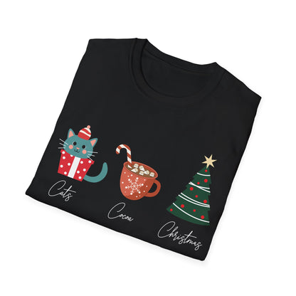 Cats, Cocoa, Christmas T-Shirt