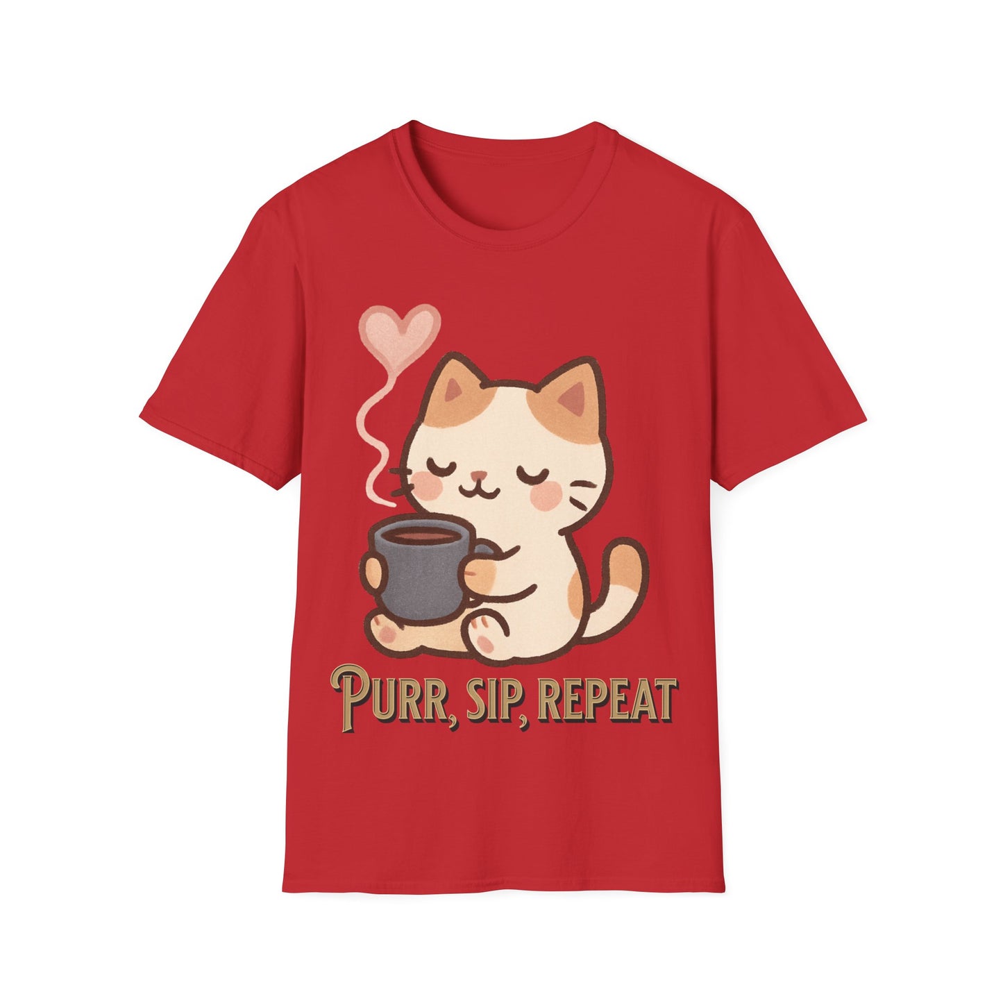Cozy Cat, Coffee Hug Kawai T-Shirt