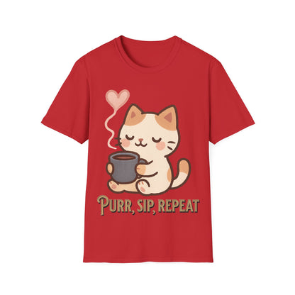 Cozy Cat, Coffee Hug Kawai T-Shirt